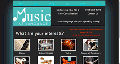 Desktop Screenshot of musicaslanguage.com