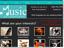 Tablet Screenshot of musicaslanguage.com